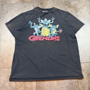 Thrashed Sun Faded Y2K Gremlins Graphic Tee